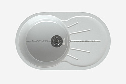 MAXSTONE Мойка глянцевая MS-5 (белый металлик) 735*450*215